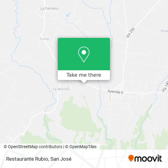 Mapa de Restaurante Rubio