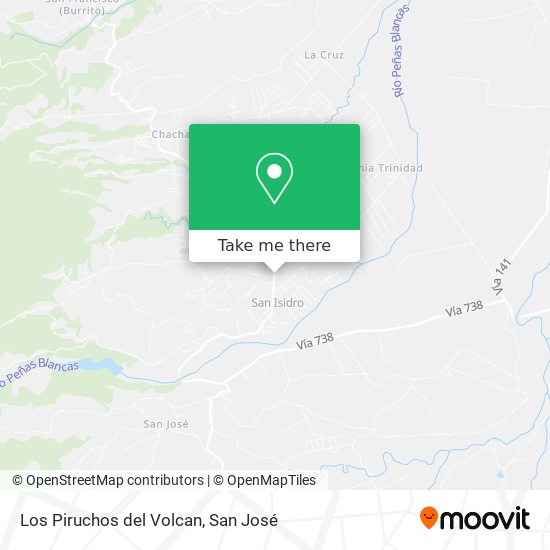 Los Piruchos del Volcan map