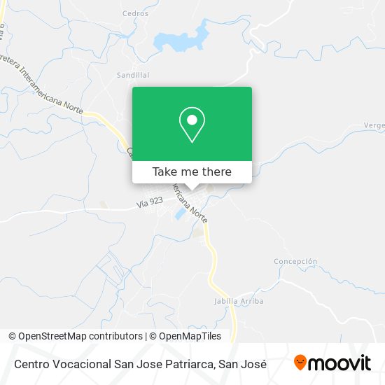 Centro Vocacional San Jose Patriarca map