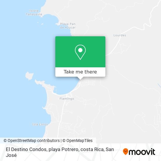 Mapa de El Destino Condos, playa Potrero, costa Rica