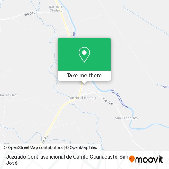 Juzgado Contravencional de Carrilo Guanacaste map