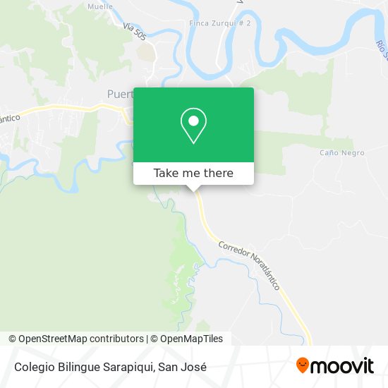 Mapa de Colegio Bilingue Sarapiqui