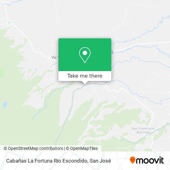 Cabañas La Fortuna Río Escondido map