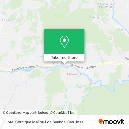 Mapa de Hotel Boutique Malibu Los Suenos