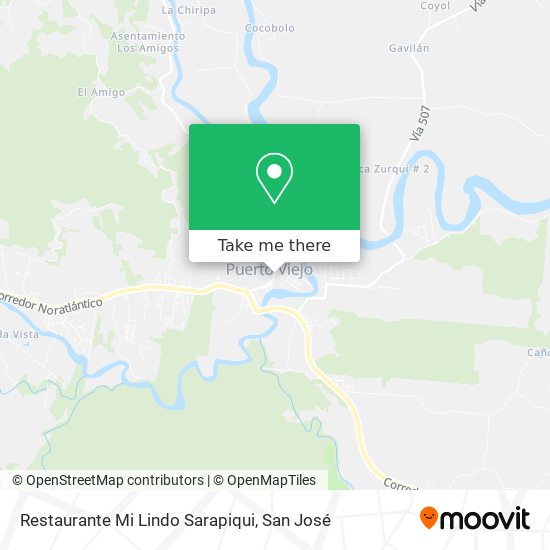 Mapa de Restaurante Mi Lindo Sarapiqui
