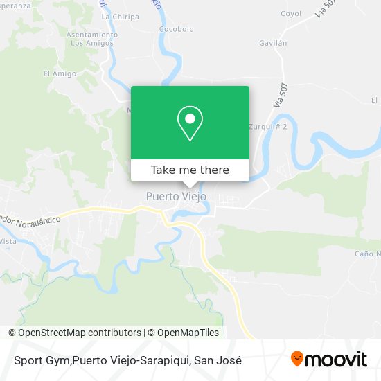 Mapa de Sport Gym,Puerto Viejo-Sarapiqui