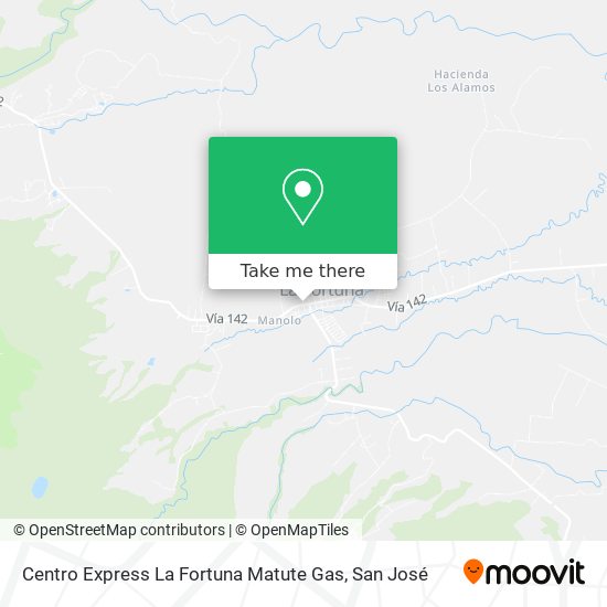 Centro Express La Fortuna Matute Gas map