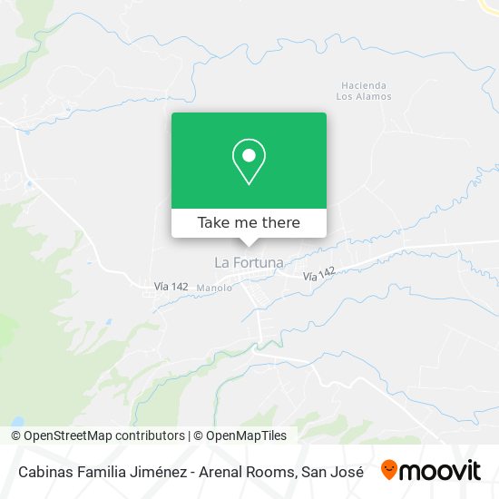 Cabinas Familia Jiménez - Arenal Rooms map