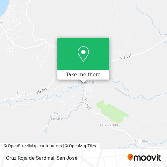 Cruz Roja de Sardinal map