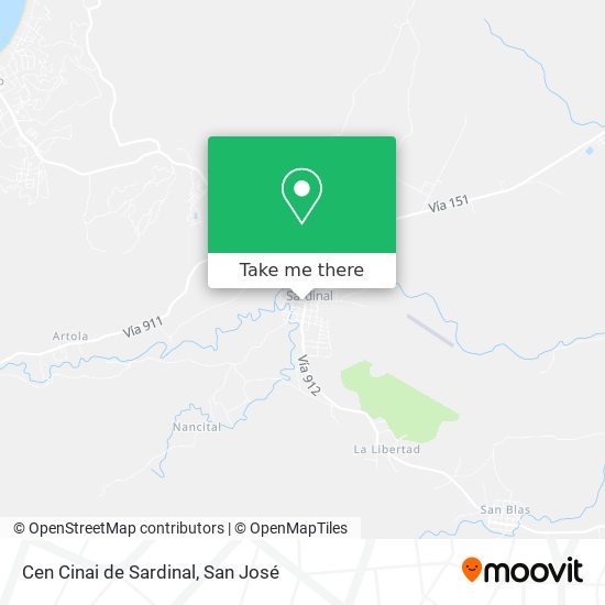 Cen Cinai de Sardinal map