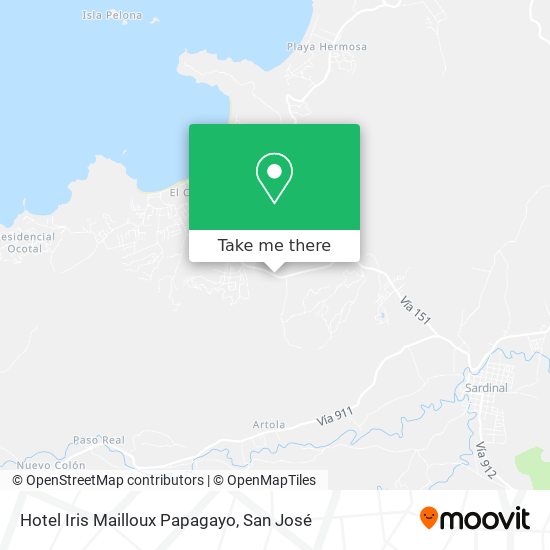 Hotel Iris Mailloux Papagayo map
