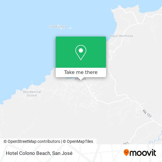 Mapa de Hotel Colono Beach