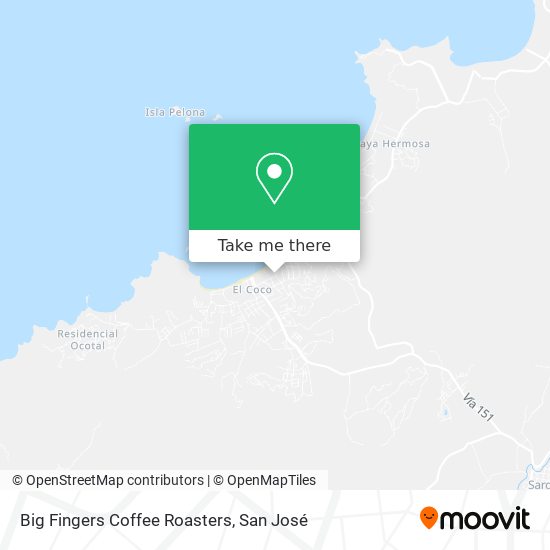 Big Fingers Coffee Roasters map