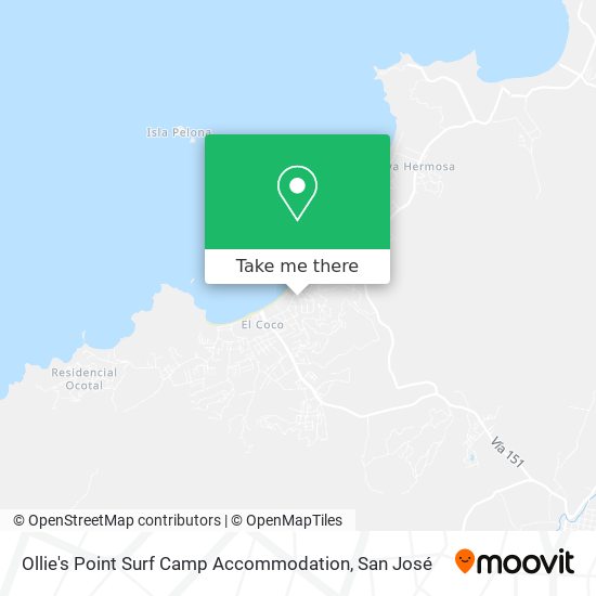 Ollie's Point Surf Camp Accommodation map