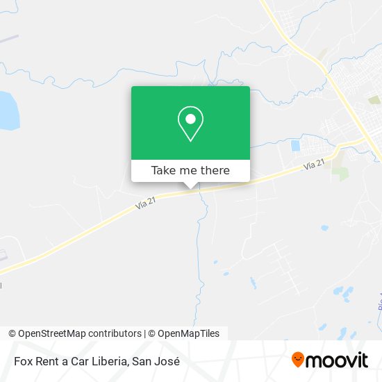 Fox Rent a Car Liberia map