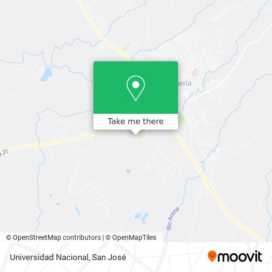 Universidad Nacional map