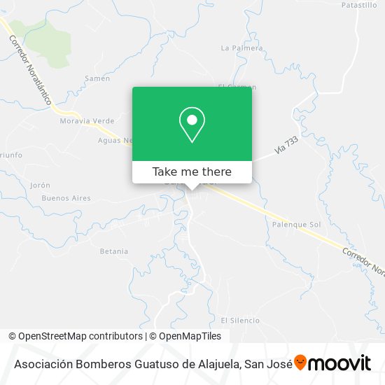 Asociación Bomberos Guatuso de Alajuela map