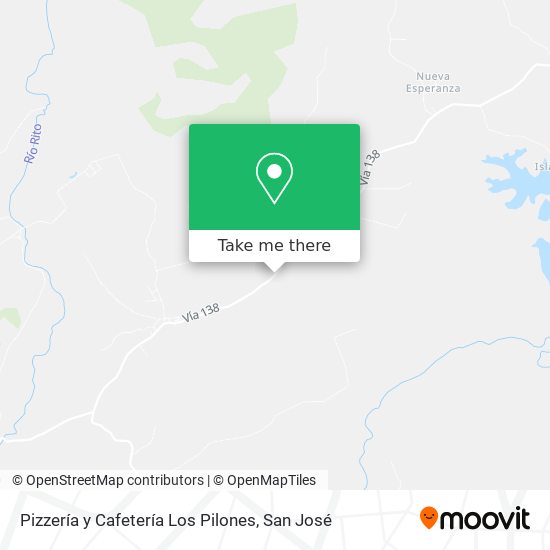 Pizzería y Cafetería Los Pilones map