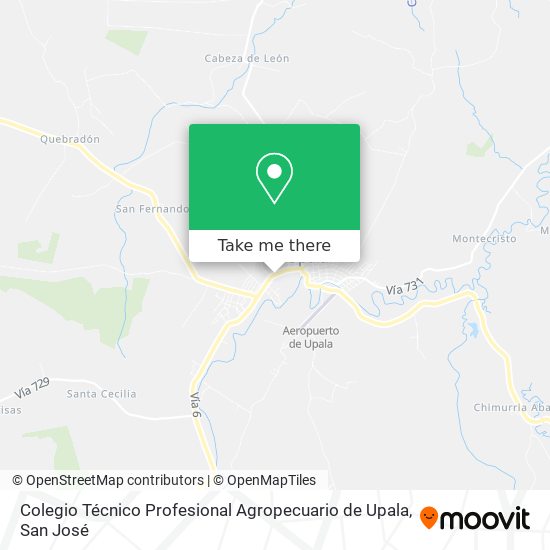 Mapa de Colegio Técnico Profesional Agropecuario de Upala