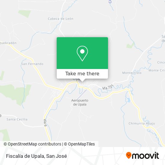 Mapa de Fiscalía de Upala
