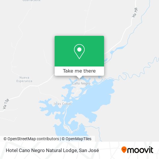 Mapa de Hotel Cano Negro Natural Lodge