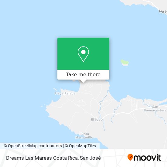 Dreams Las Mareas Costa Rica map