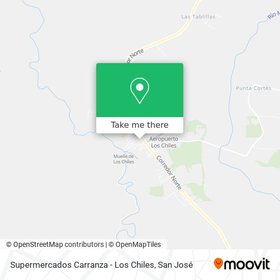 Mapa de Supermercados Carranza - Los Chiles