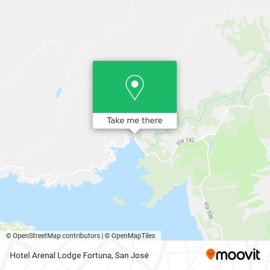 Hotel Arenal Lodge Fortuna map