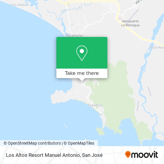 Mapa de Los Altos Resort Manuel Antonio