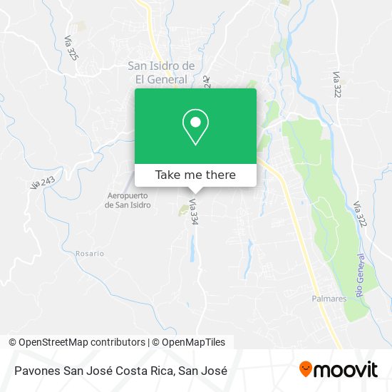 Pavones San José Costa Rica map