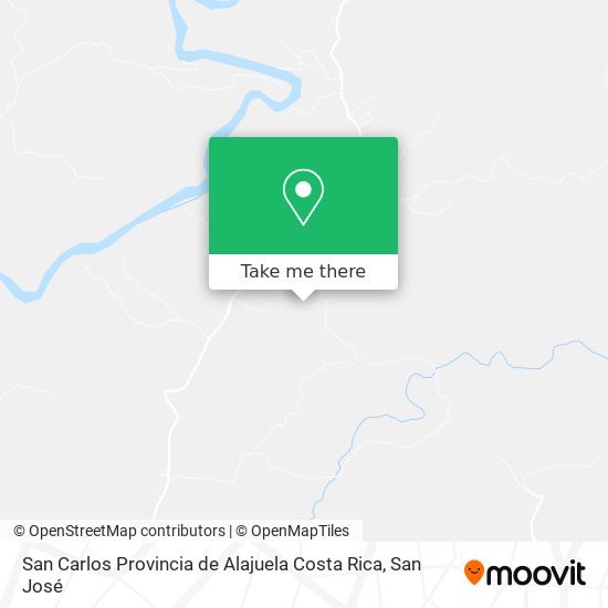 San Carlos Provincia de Alajuela Costa Rica map