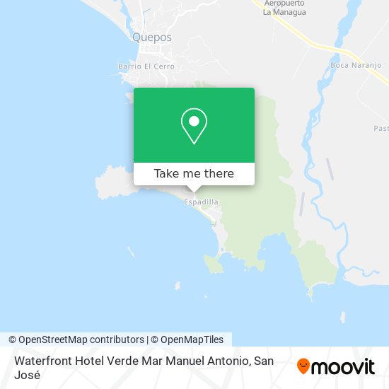 Waterfront Hotel Verde Mar Manuel Antonio map