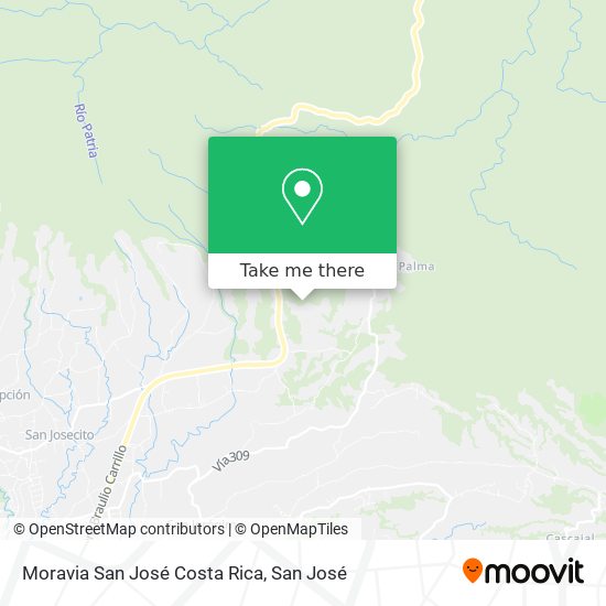 Moravia San José Costa Rica map