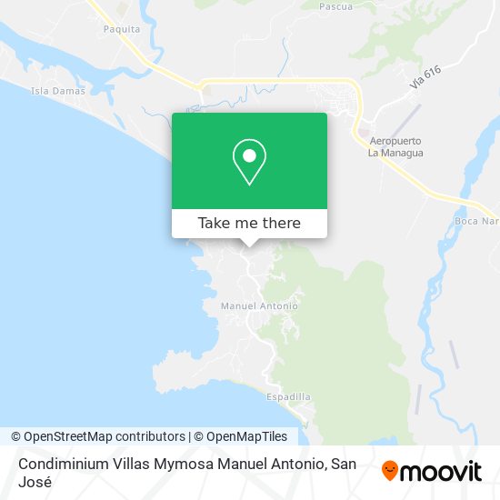 Mapa de Condiminium Villas Mymosa Manuel Antonio