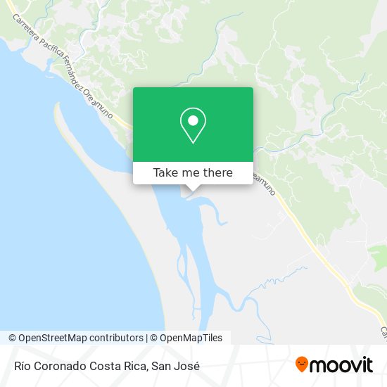 Río Coronado Costa Rica map