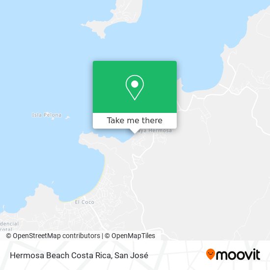 Hermosa Beach Costa Rica map
