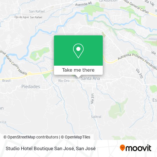 Studio Hotel Boutique San José map