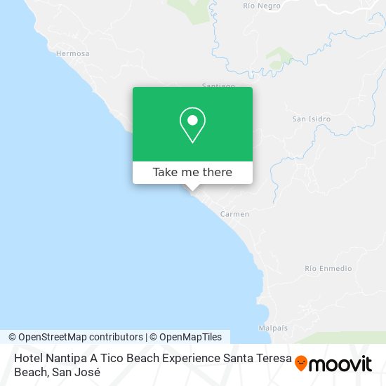 Hotel Nantipa A Tico Beach Experience Santa Teresa Beach map