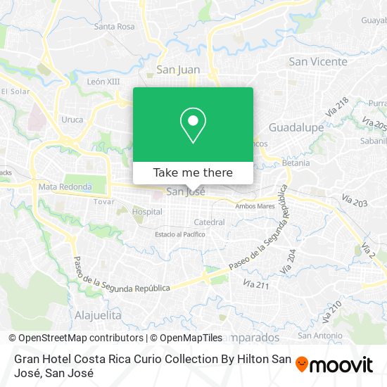 Gran Hotel Costa Rica Curio Collection By Hilton San José map