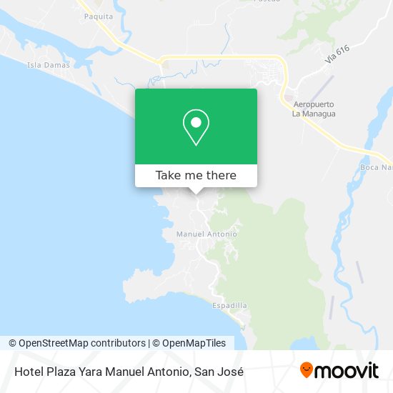 Hotel Plaza Yara Manuel Antonio map