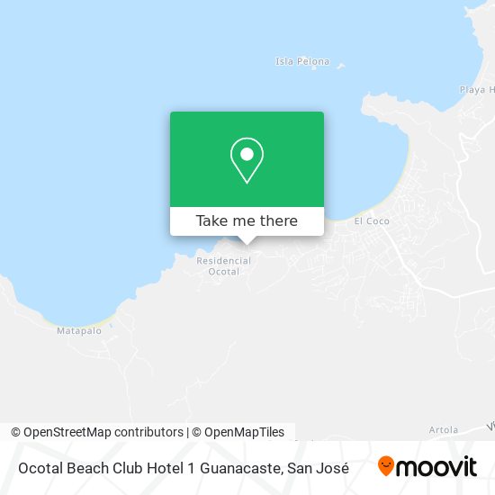 Ocotal Beach Club Hotel 1 Guanacaste map