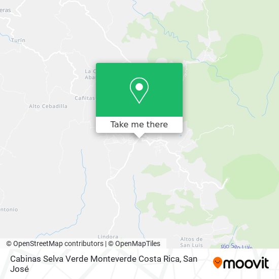 Cabinas Selva Verde Monteverde Costa Rica map