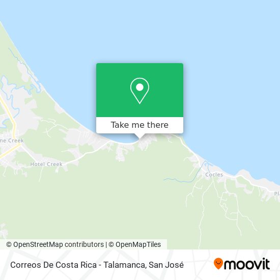 Mapa de Correos De Costa Rica - Talamanca