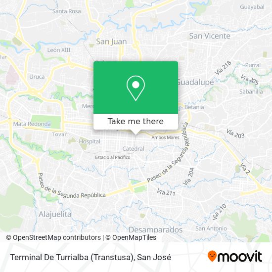 Terminal De Turrialba (Transtusa) map