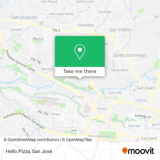 Mapa de Hello Pizza