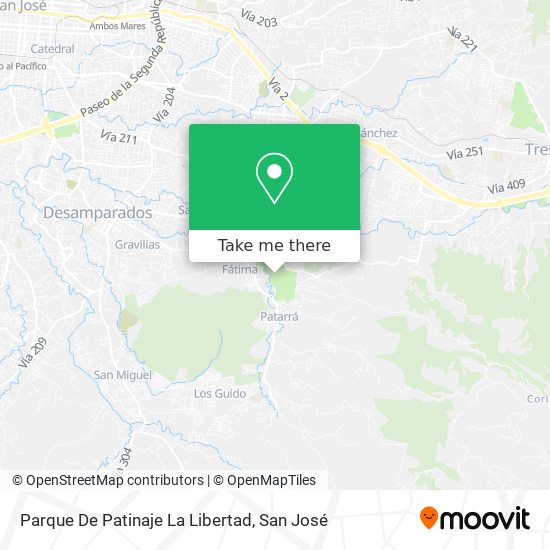 Parque De Patinaje La Libertad map