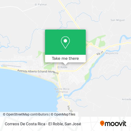 Correos De Costa Rica - El Roble map