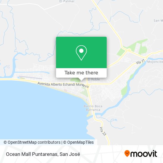 Mapa de Ocean Mall Puntarenas