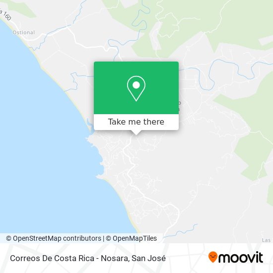 Correos De Costa Rica - Nosara map