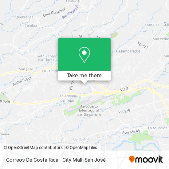 Correos De Costa Rica - City Mall map